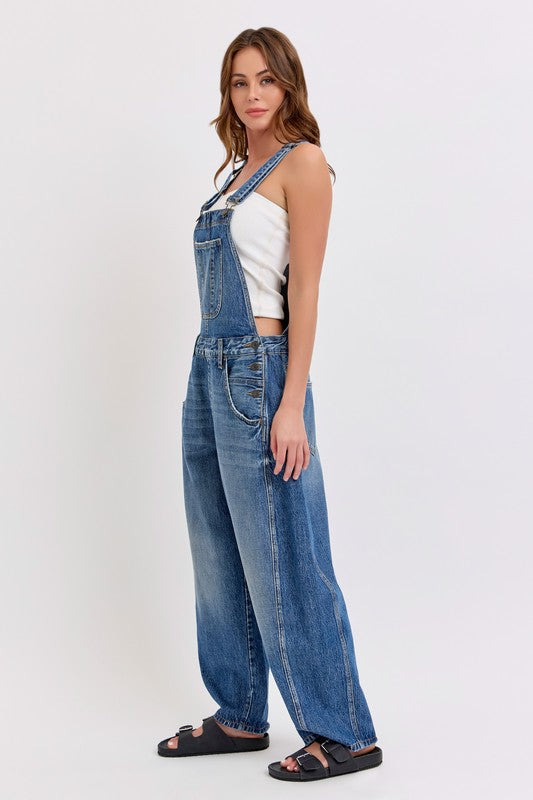 Mid Waisted Barrel Overall By Cello Jeans