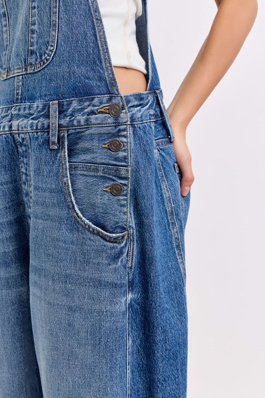 Mid Waisted Barrel Overall By Cello Jeans
