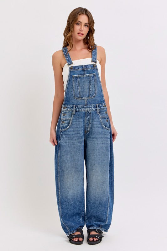 Mid Waisted Barrel Overall By Cello Jeans