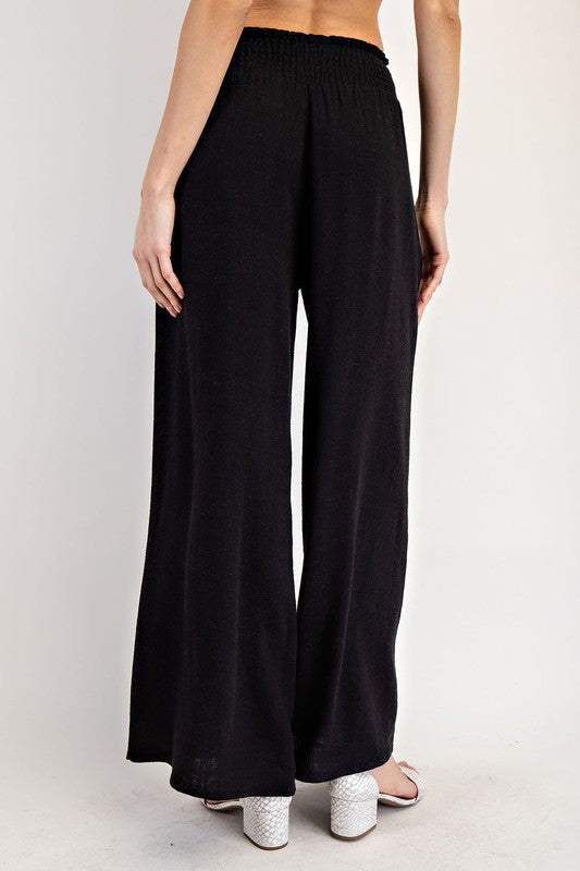 Drawstring Tassel Straight Leg Pants by Eesome