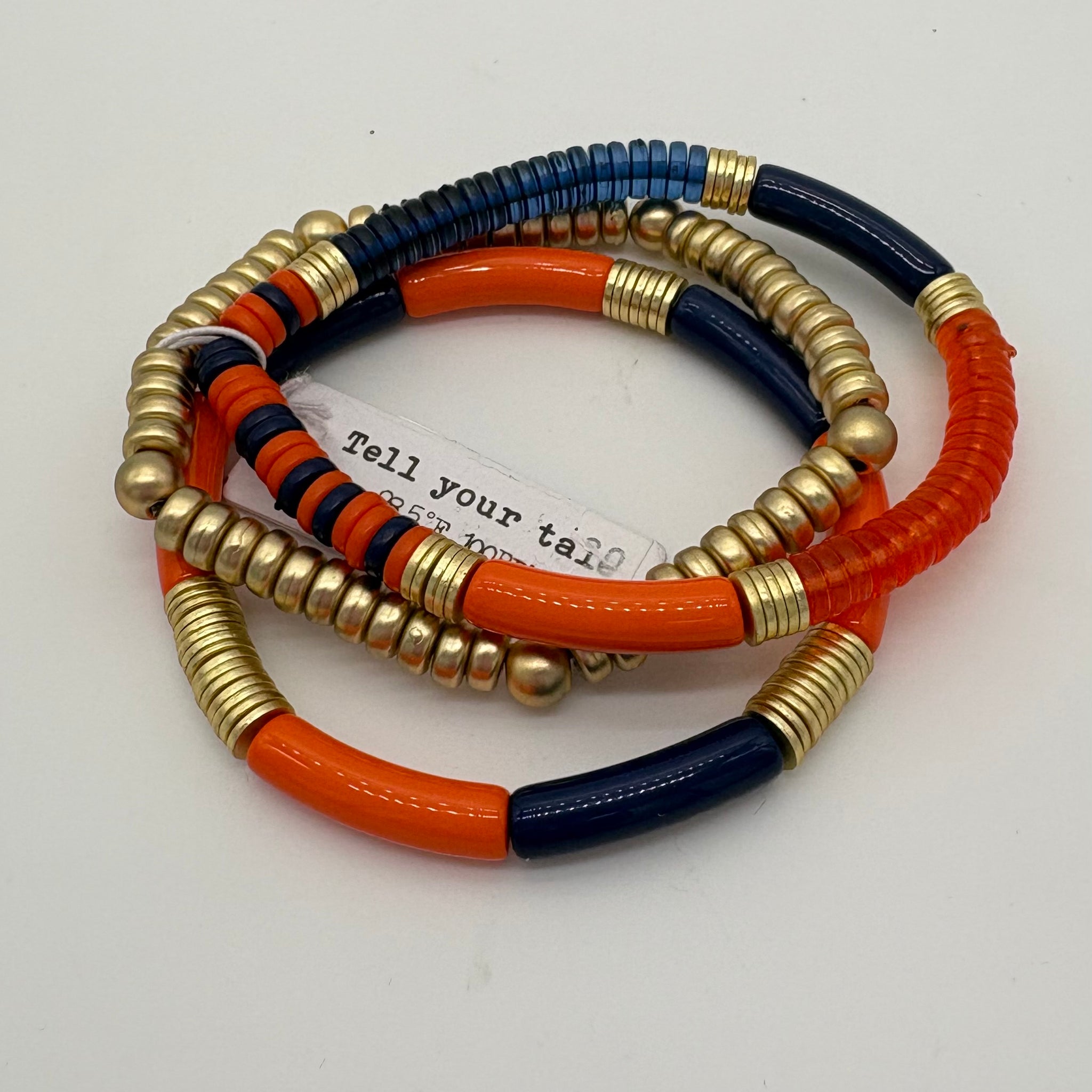 Orange/Blue/Gold Bracelet