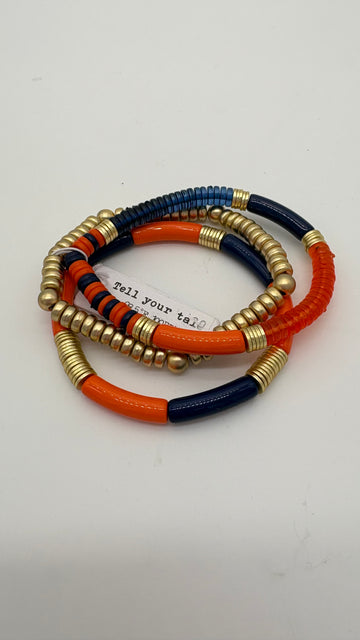 Orange/Blue/Gold Bracelet