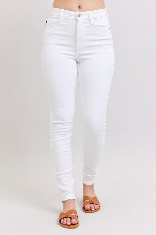 Judy Blue High Waist White Skinny Jeans 82661