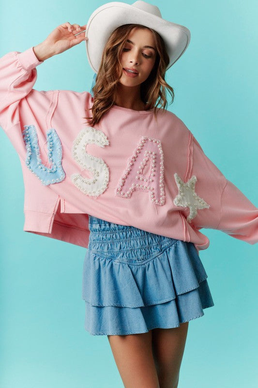 USA Patch and Pearl Emb Details By Fantastic Fawn