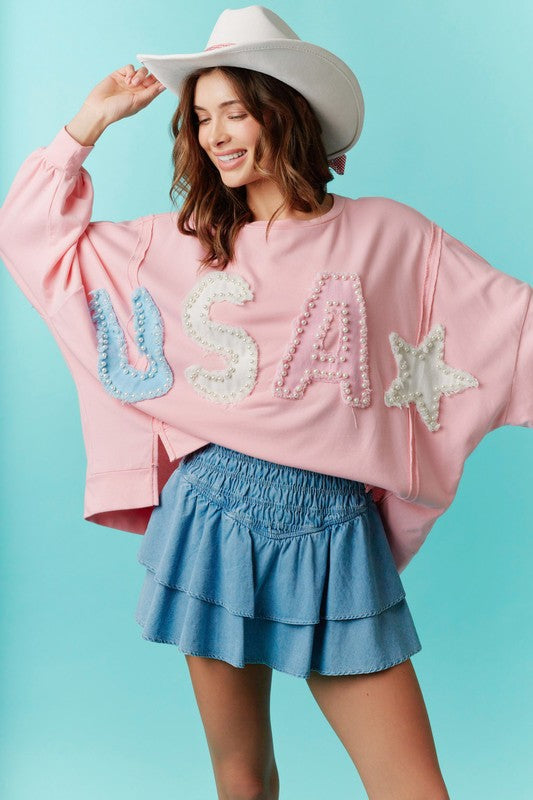 USA Patch and Pearl Emb Details By Fantastic Fawn