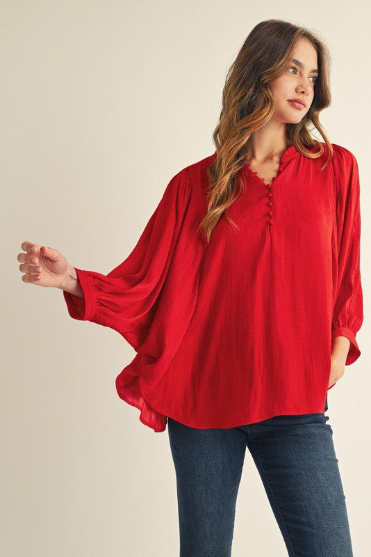DG Dolman Sleeves Peasant Style Top By Jodifil