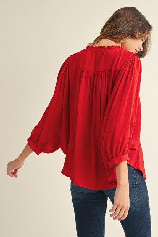 DG Dolman Sleeves Peasant Style Top By Jodifil