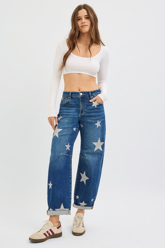 The Stella Star Barrel Denim by Risen
