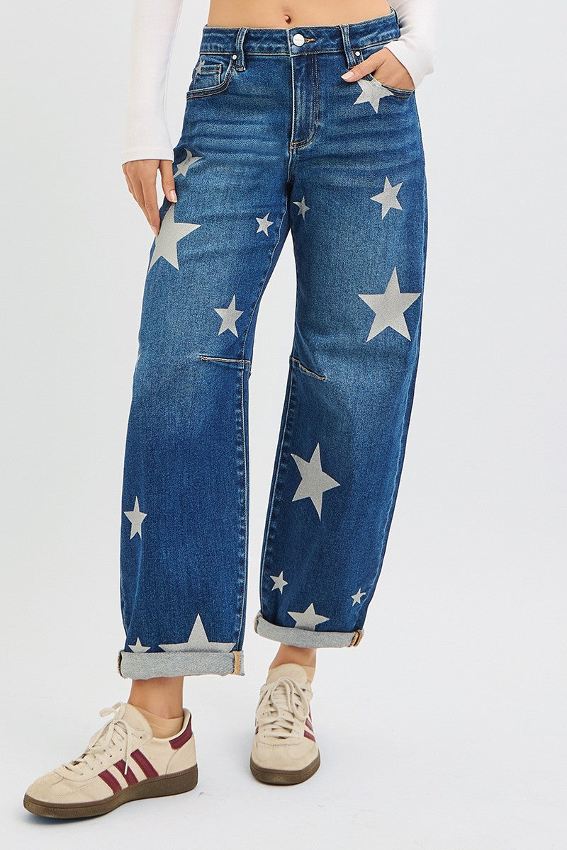The Stella Star Barrel Denim by Risen