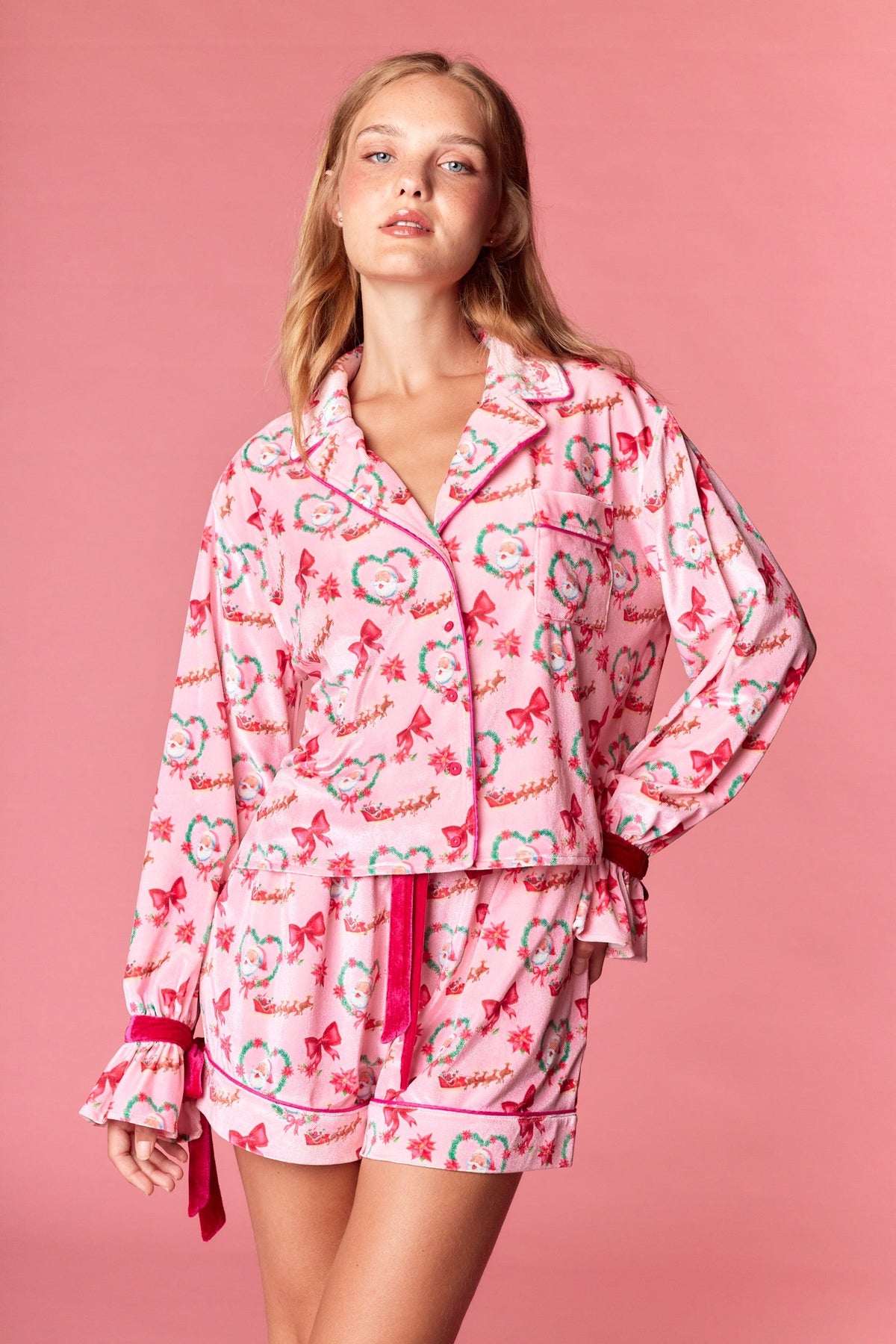 Santa Baby Sweet Dreams Velour Pajama Set