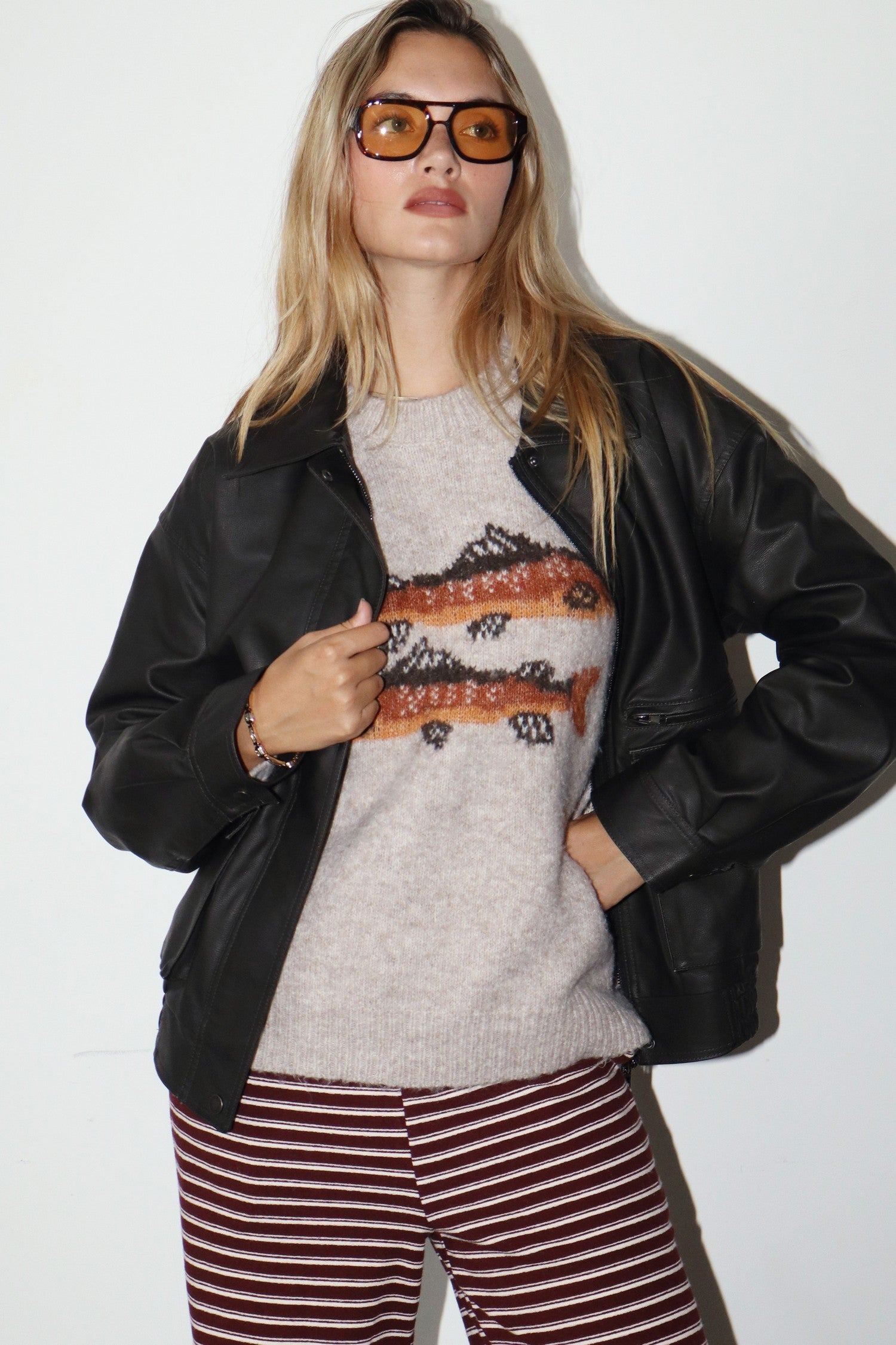 Reel Cute Trout Sweater By Bailey Rose