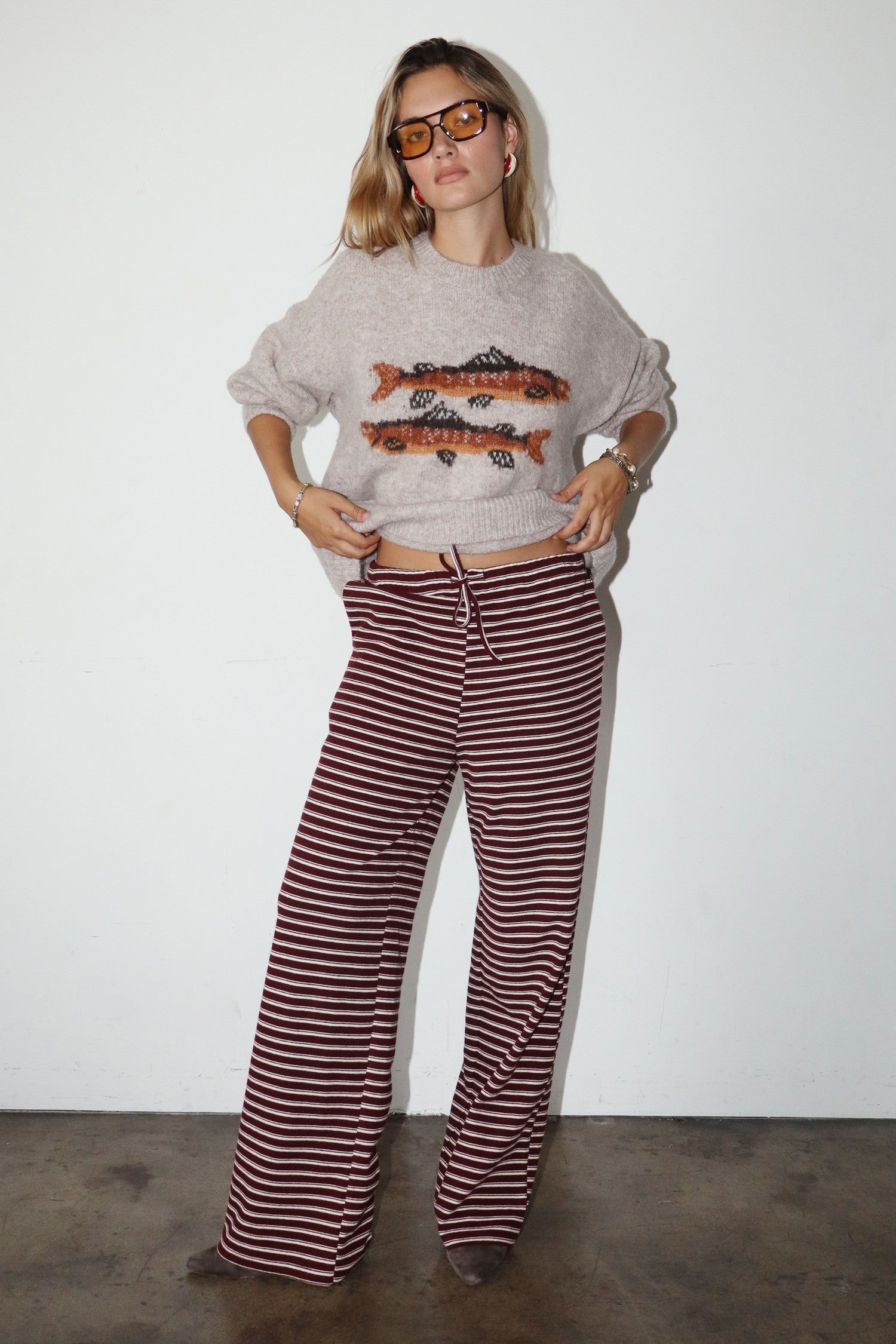 Reel Cute Trout Sweater By Bailey Rose
