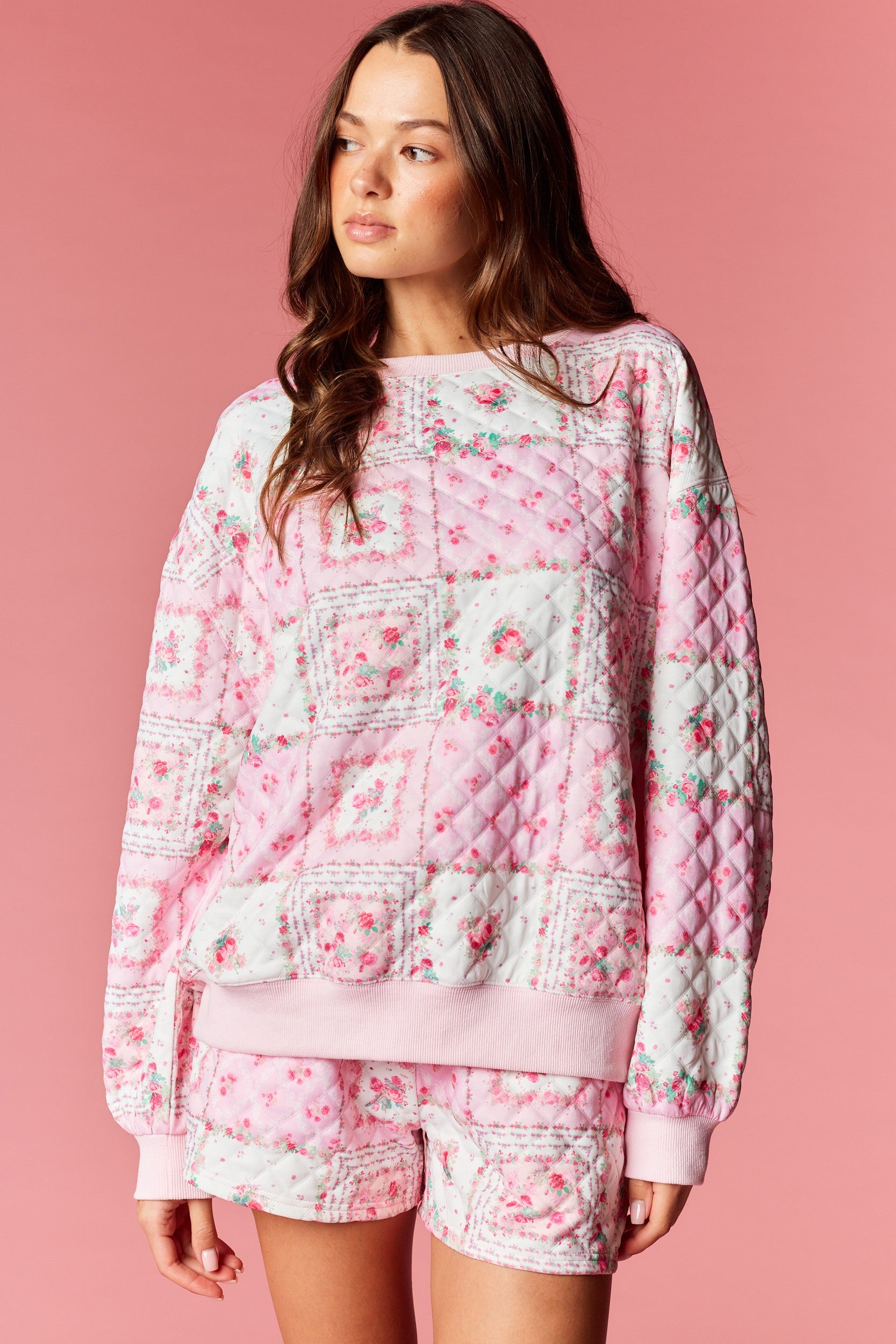 Patchwork Quilted Floral Lounge Set
