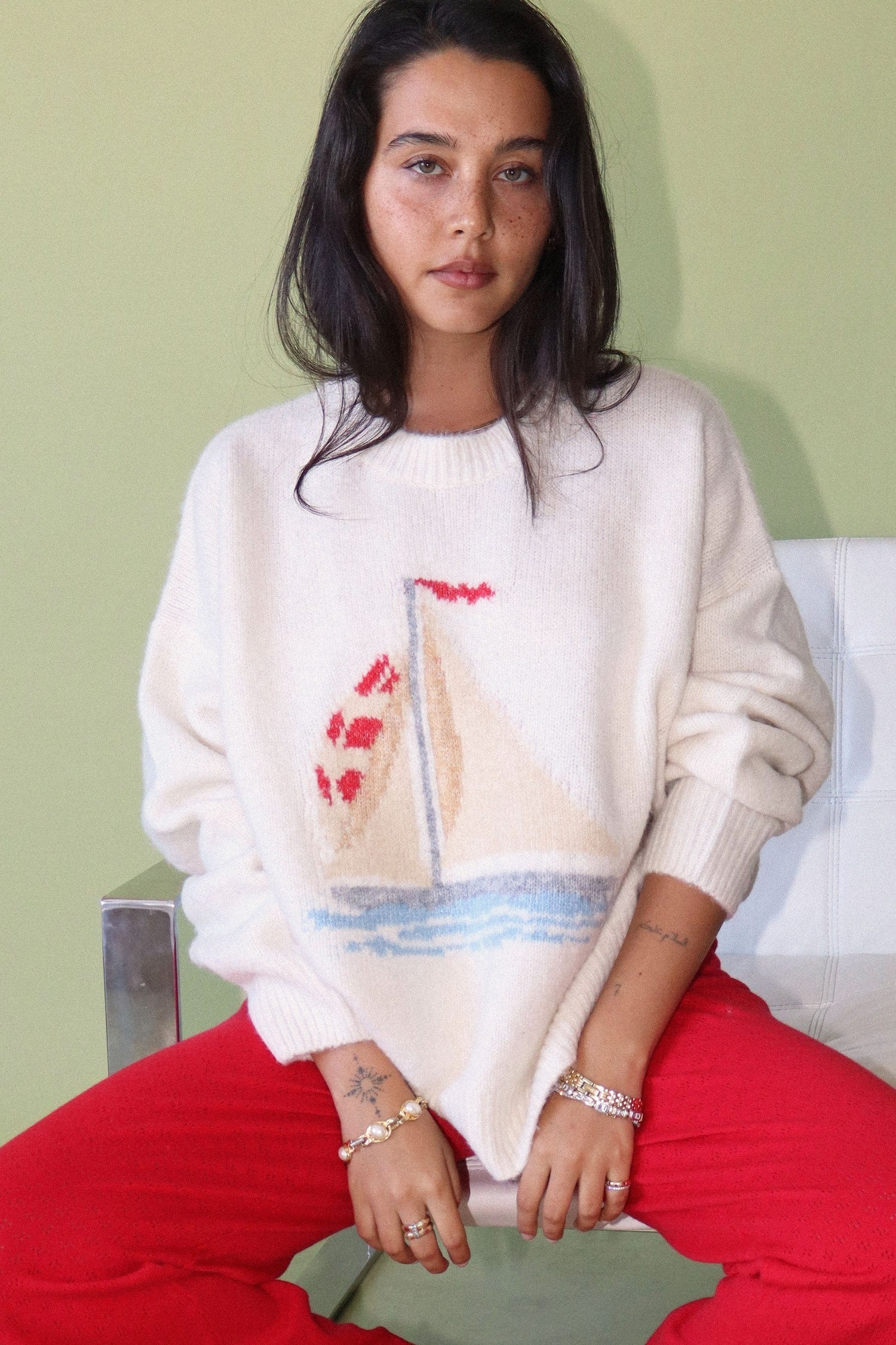 Red Flag Sailing Sweater By Bailey Rose