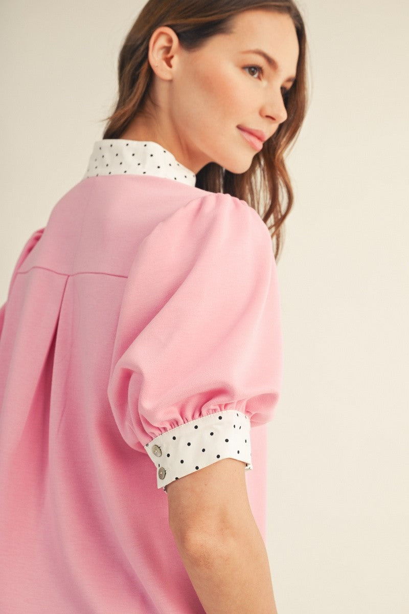 Sweet Talk Polka Dot Blouse By Jodifl
