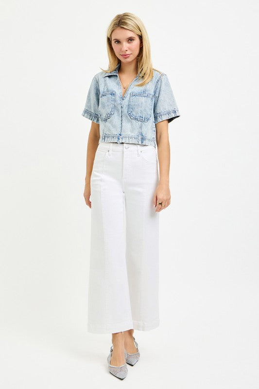 The Ivy Cloud Crop Jeans By Risen