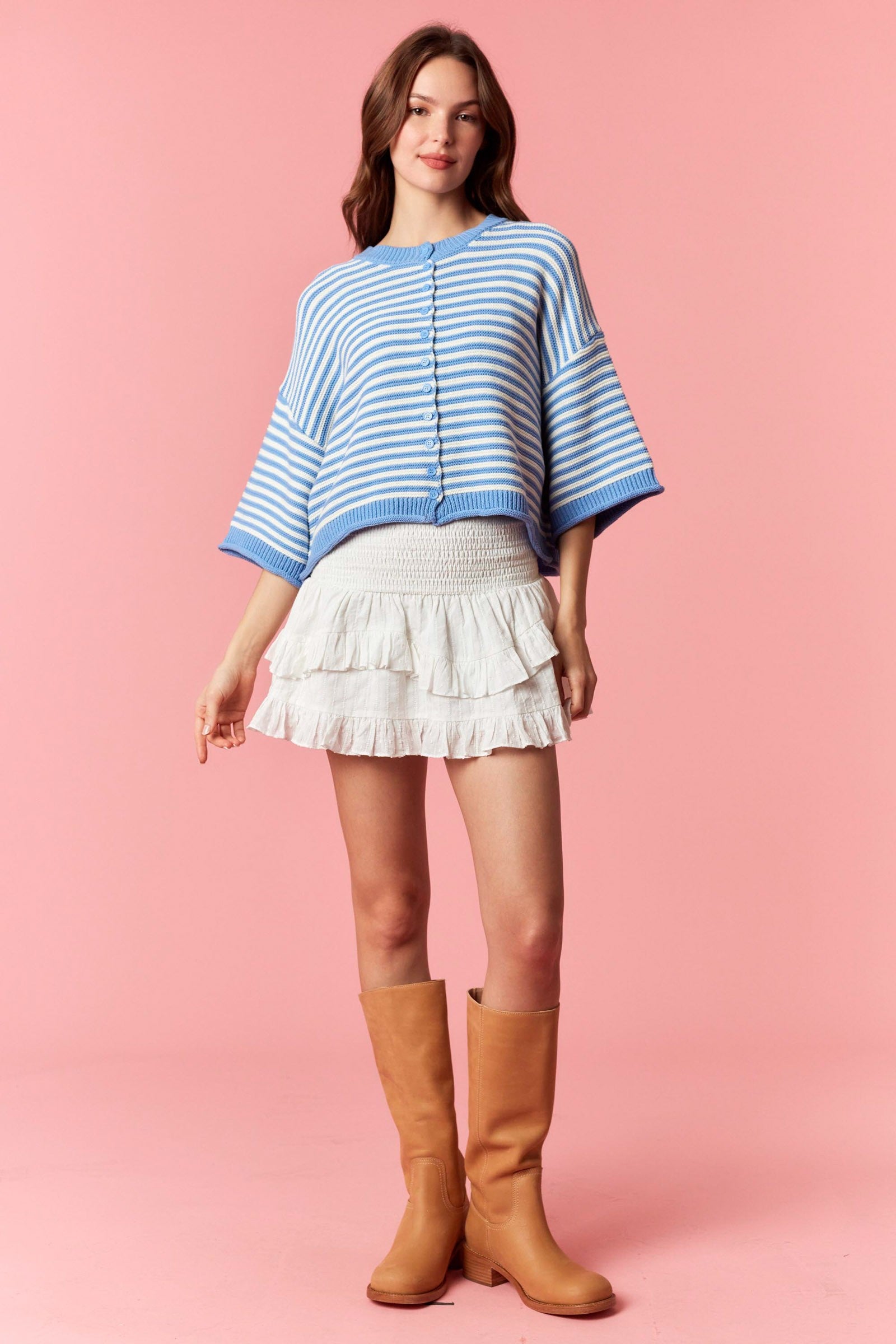 Blueberry Breeze Cardigan By Peach Love California