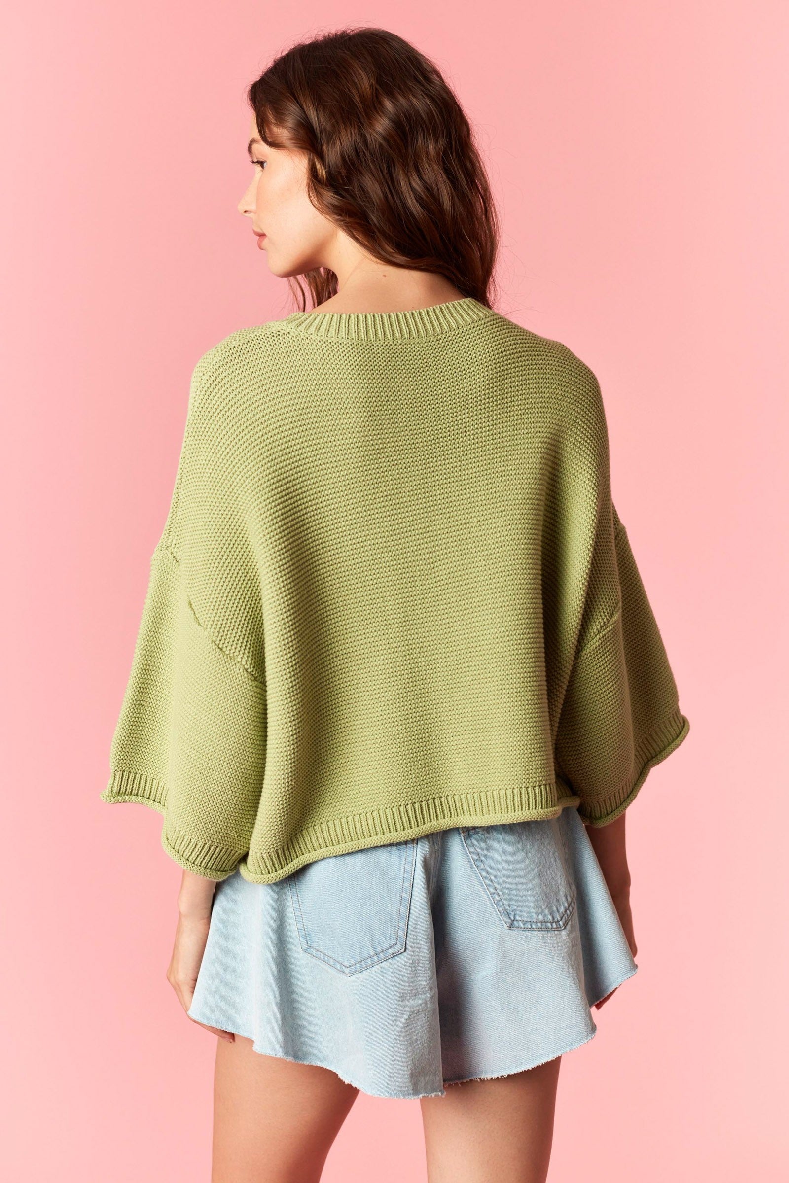 Matcha Breeze Oversized Cardigan By Peach Love California
