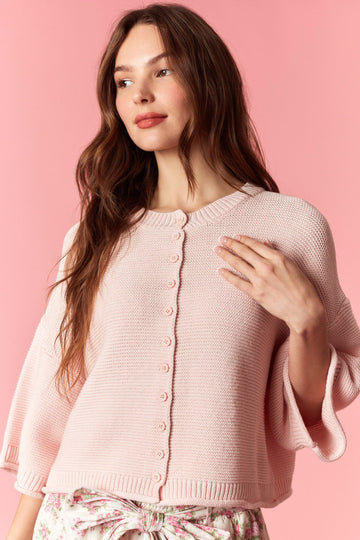 Blushing Bloom Knit Cardigan By Peach Love California