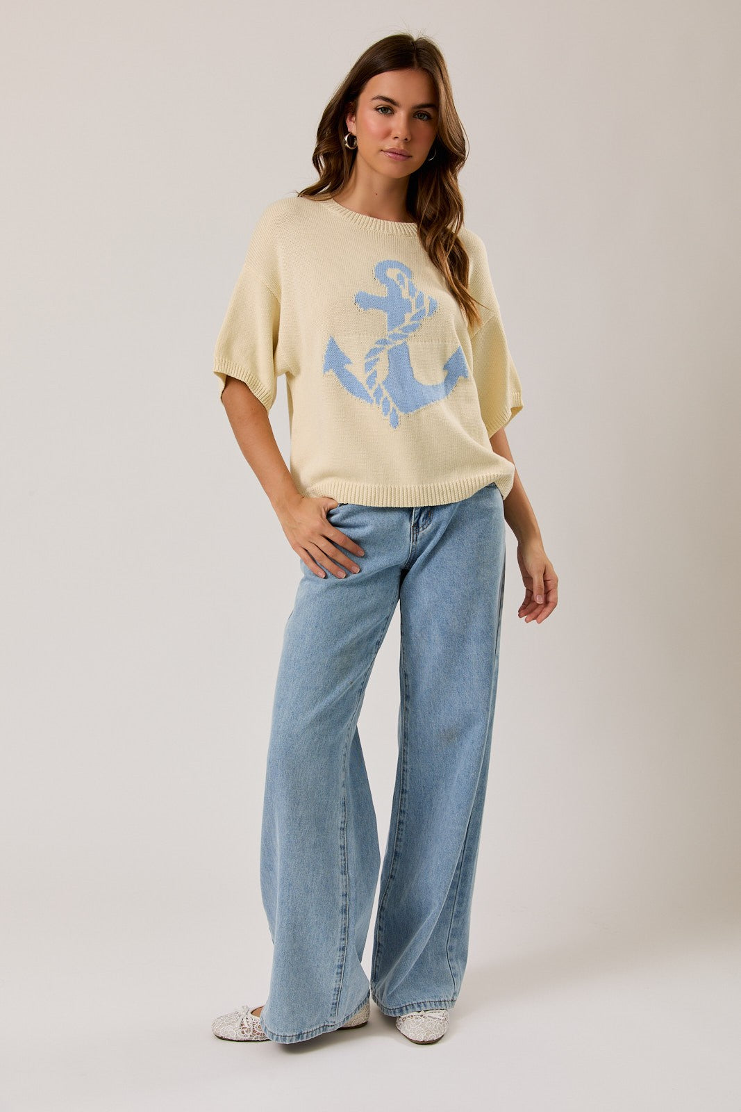The Butter Anchor Sweater By Lelis