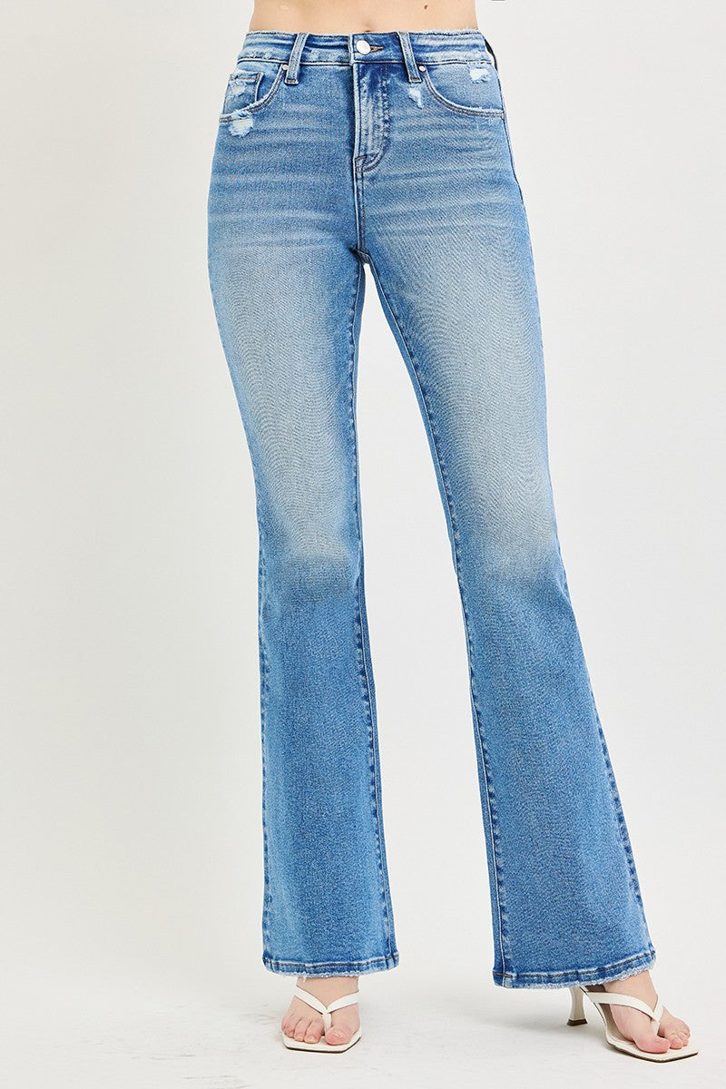 Light Wash Lover Flares By Risen
