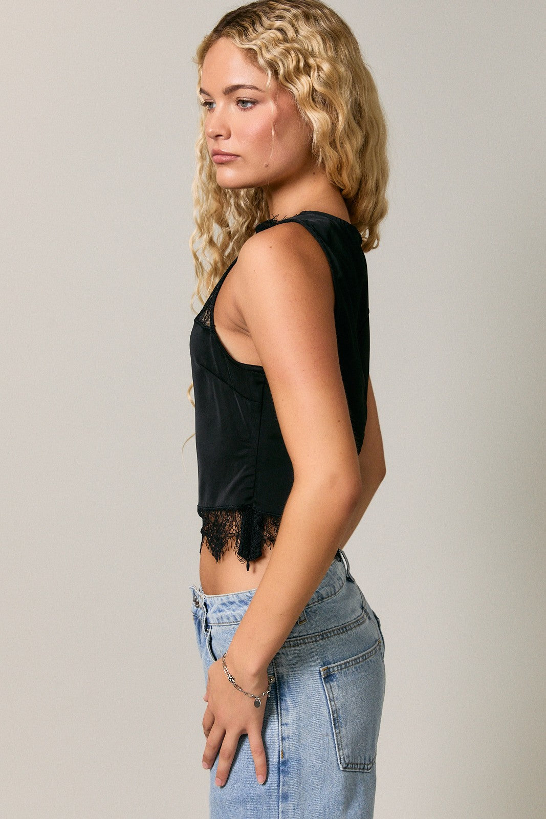 Midnight Muse Lace Tank By Lelis