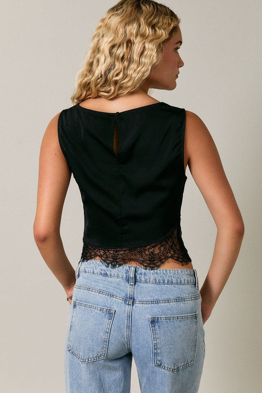 Midnight Muse Lace Tank By Lelis