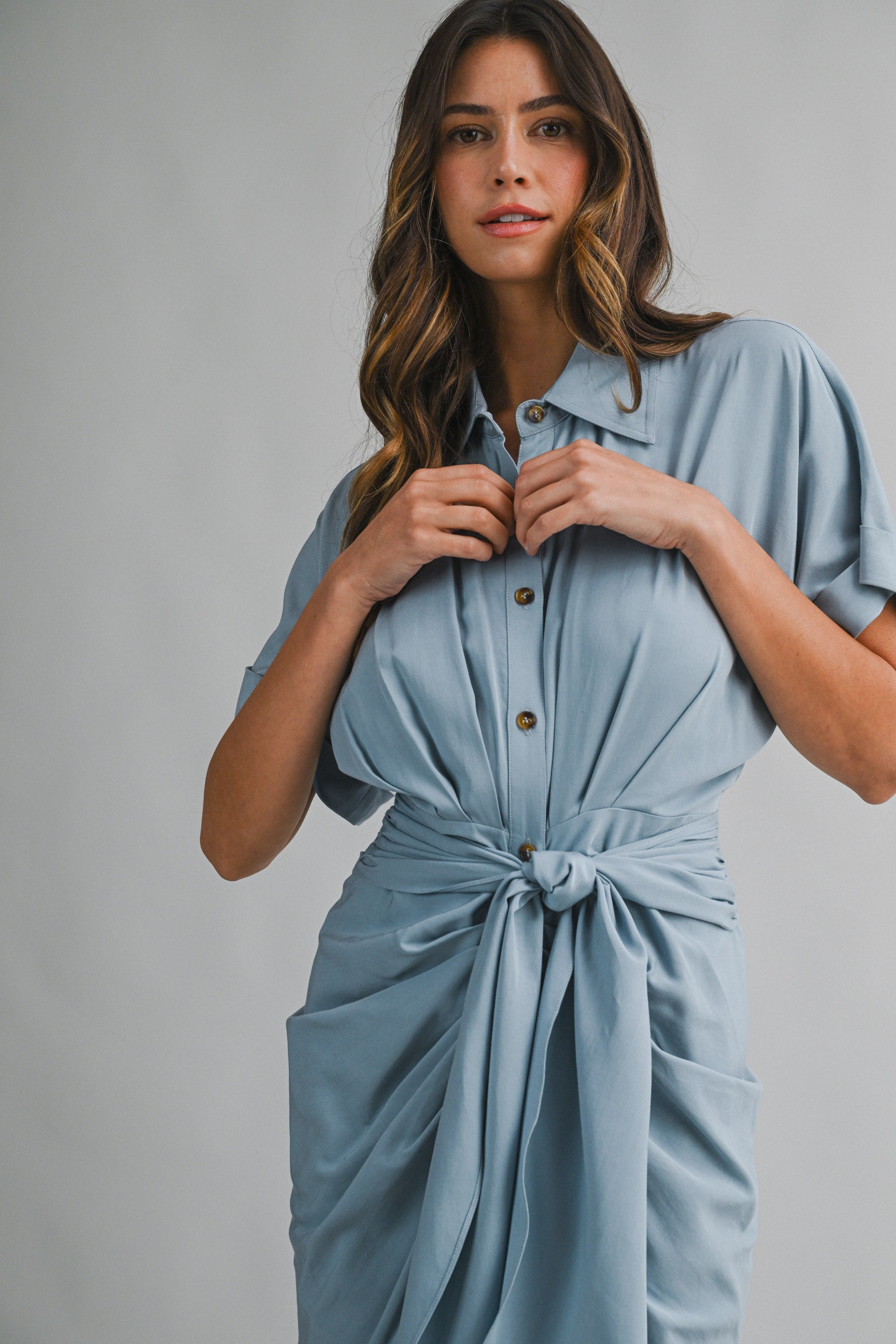 Soft Sky Elegance Dress By Mable