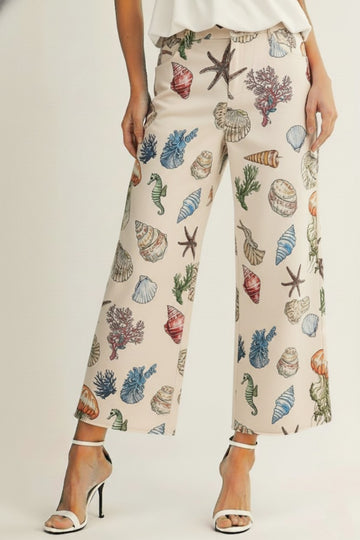 Coastal Treasures Wide Leg Pants By LovLov