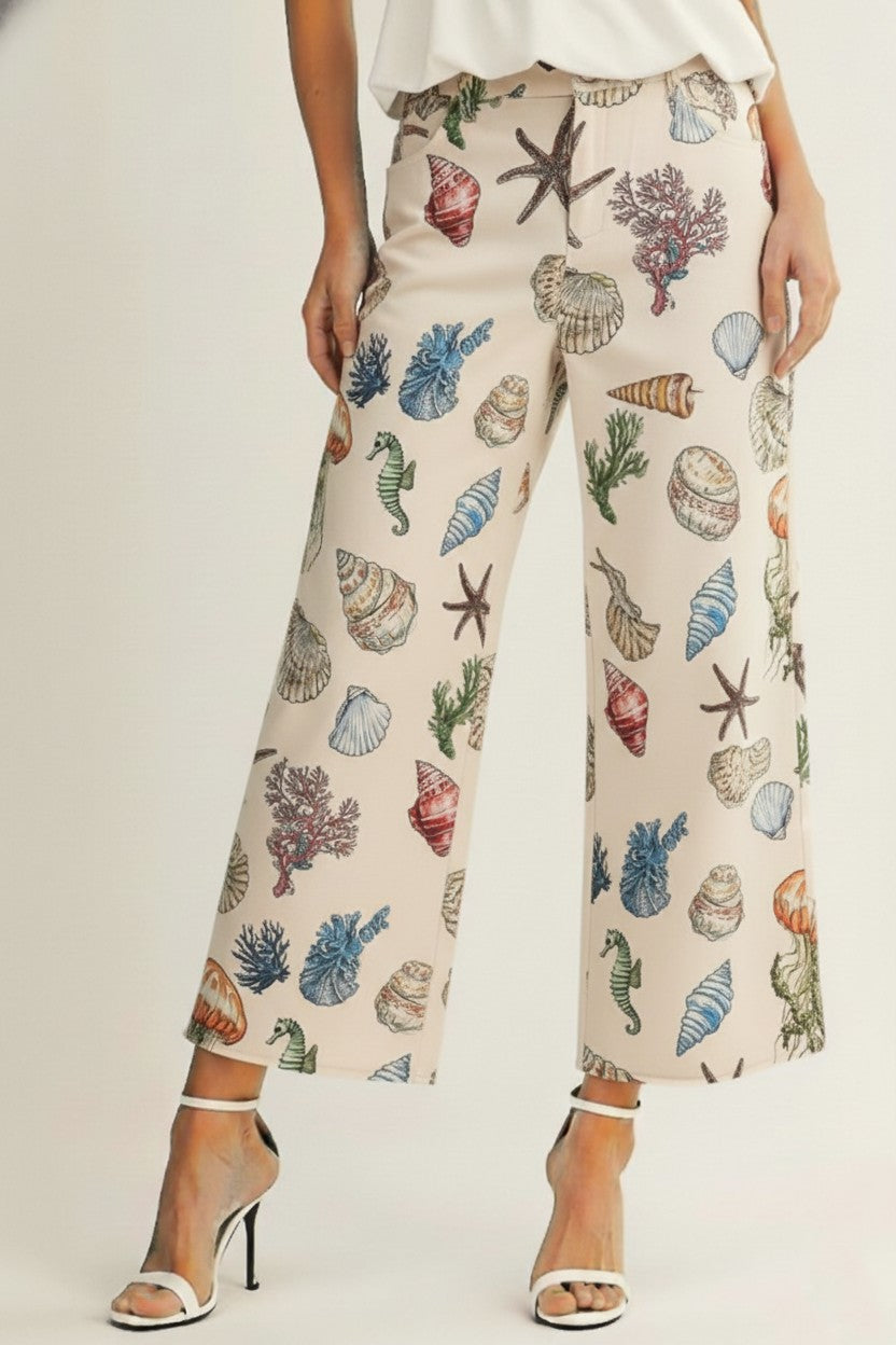 Coastal Treasures Wide Leg Pants By LovLov