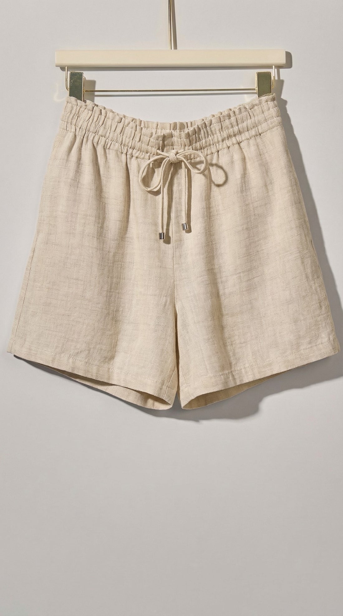 light blue linen lounge shorts women relaxed fit breathable summer shorts
