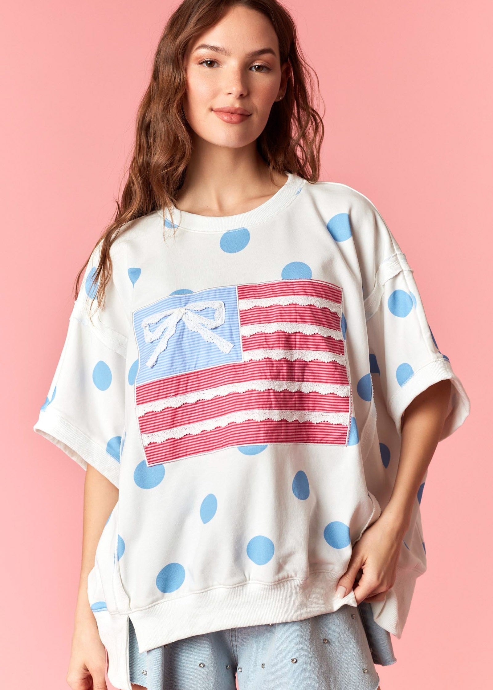 All American Girl Terry Top By Pach Love Cali