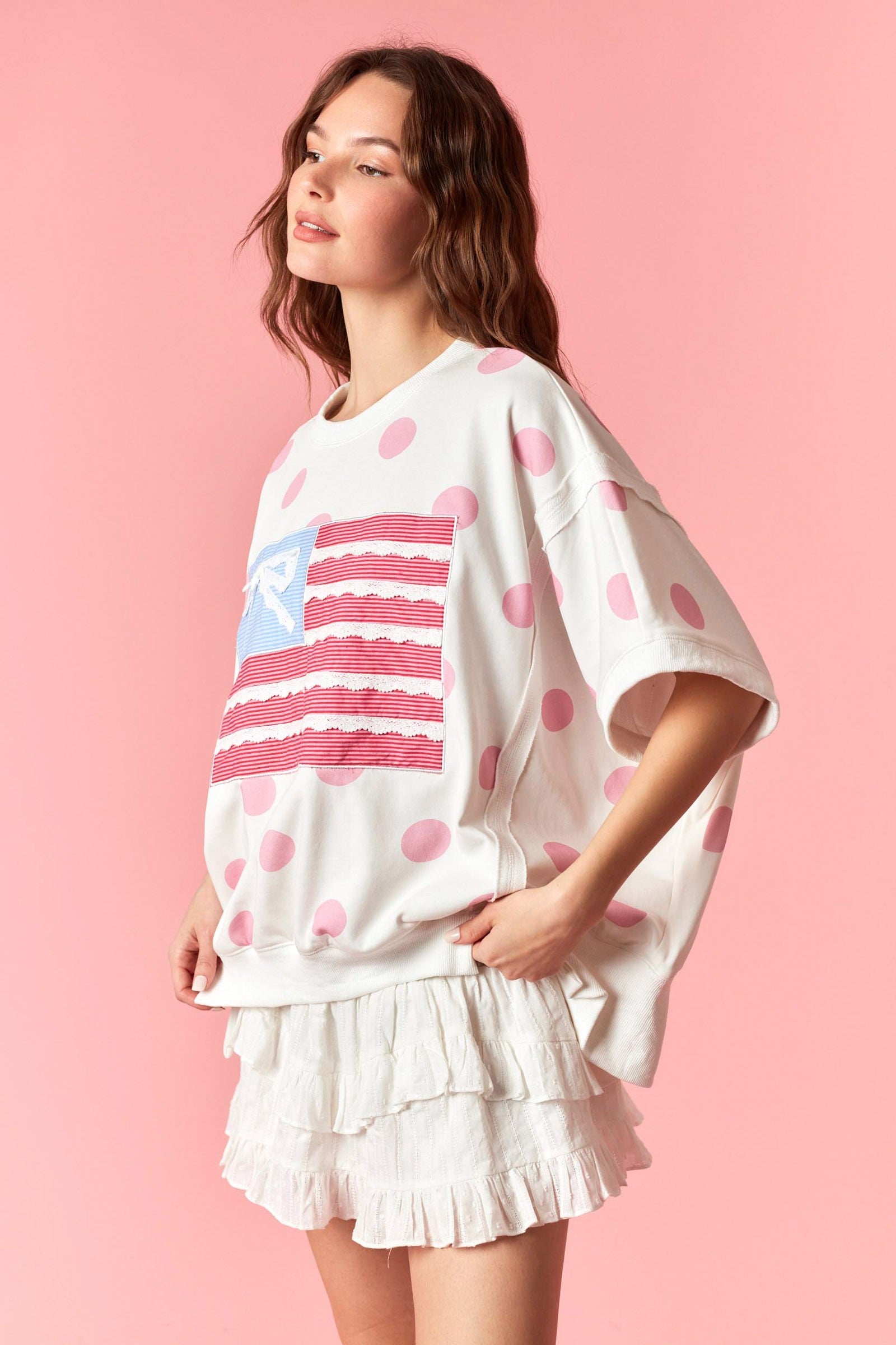 All American Girl Terry Top By Pach Love Cali