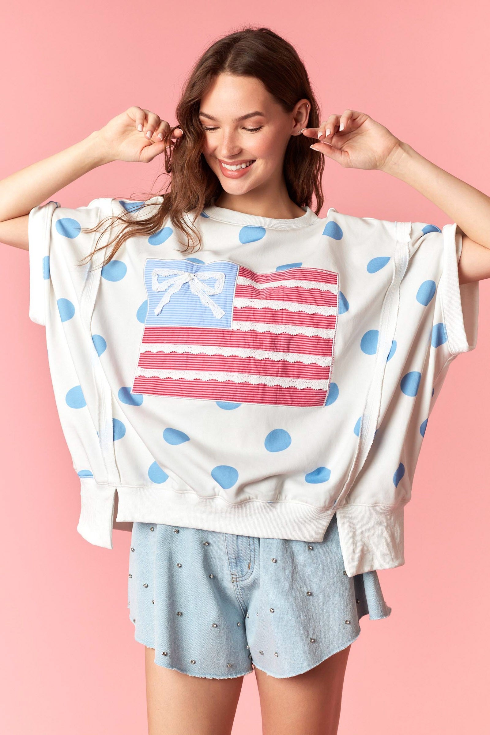 All American Girl Terry Top By Pach Love Cali