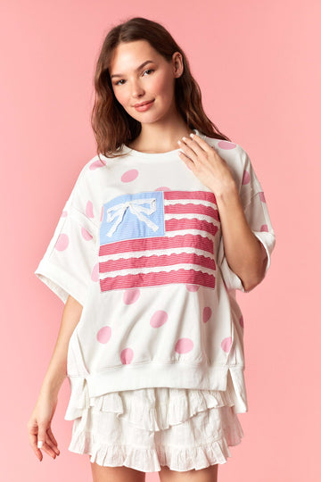 All American Girl Terry Top By Pach Love Cali