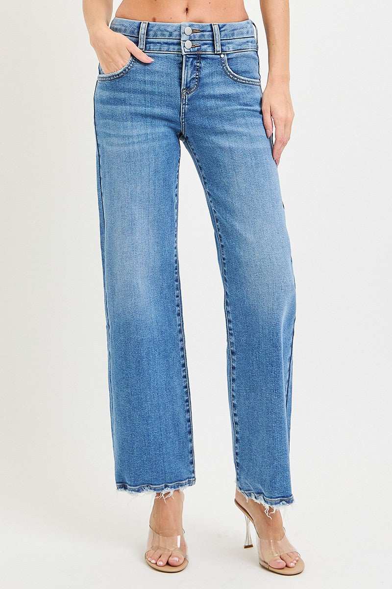 Downtown Darling Wide Leg Jeans By Risen