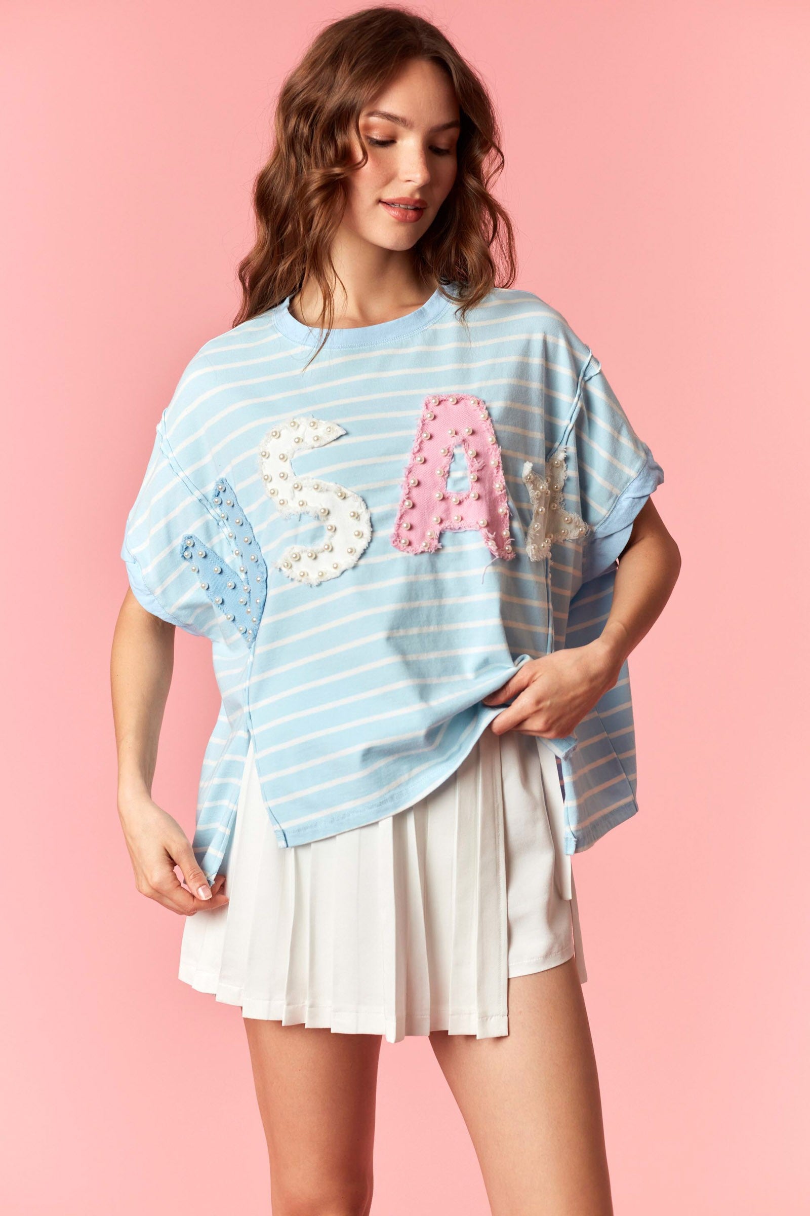 Sweet Liberty Pearl USA Top By Peach Love Cali