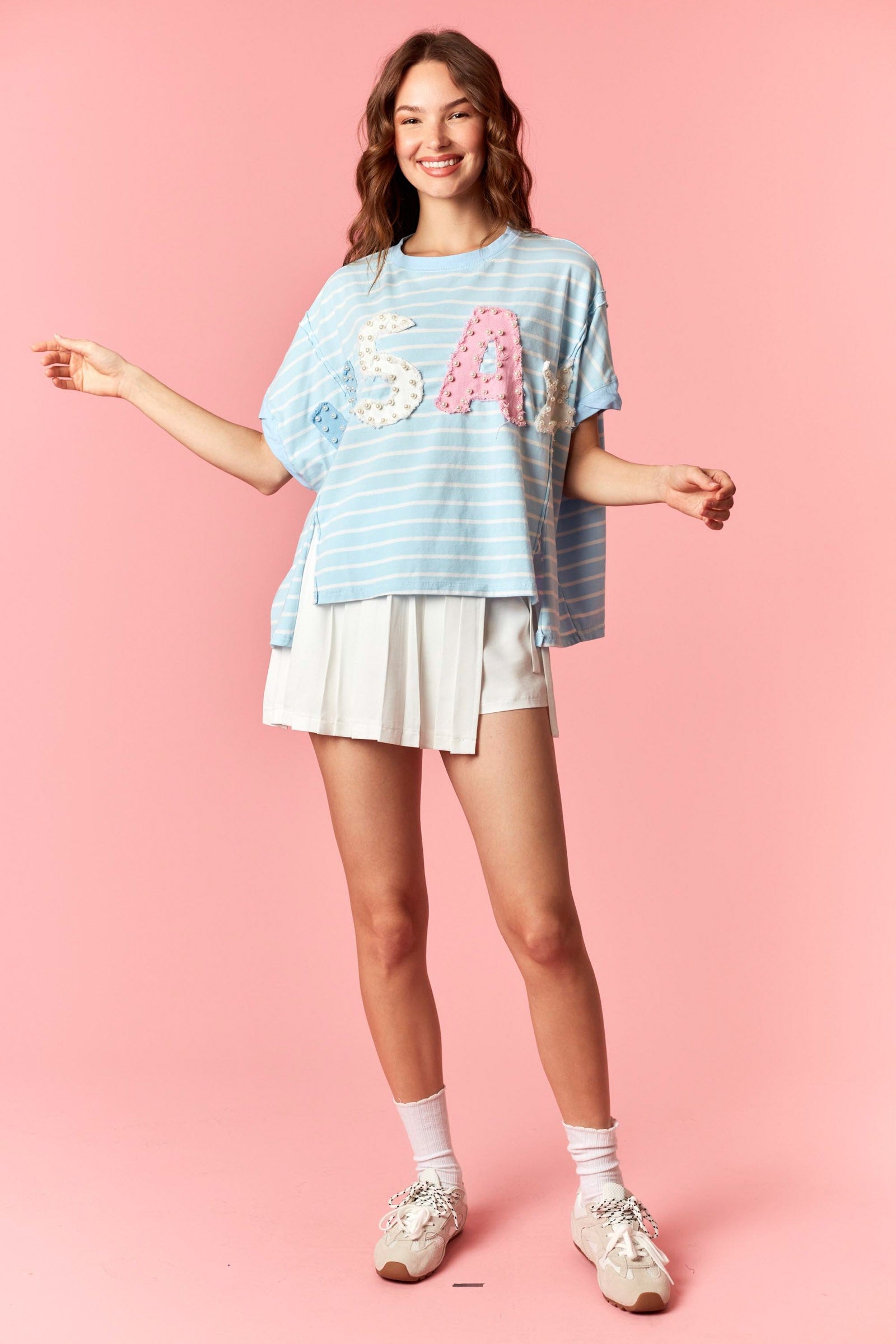 Sweet Liberty Pearl USA Top By Peach Love Cali