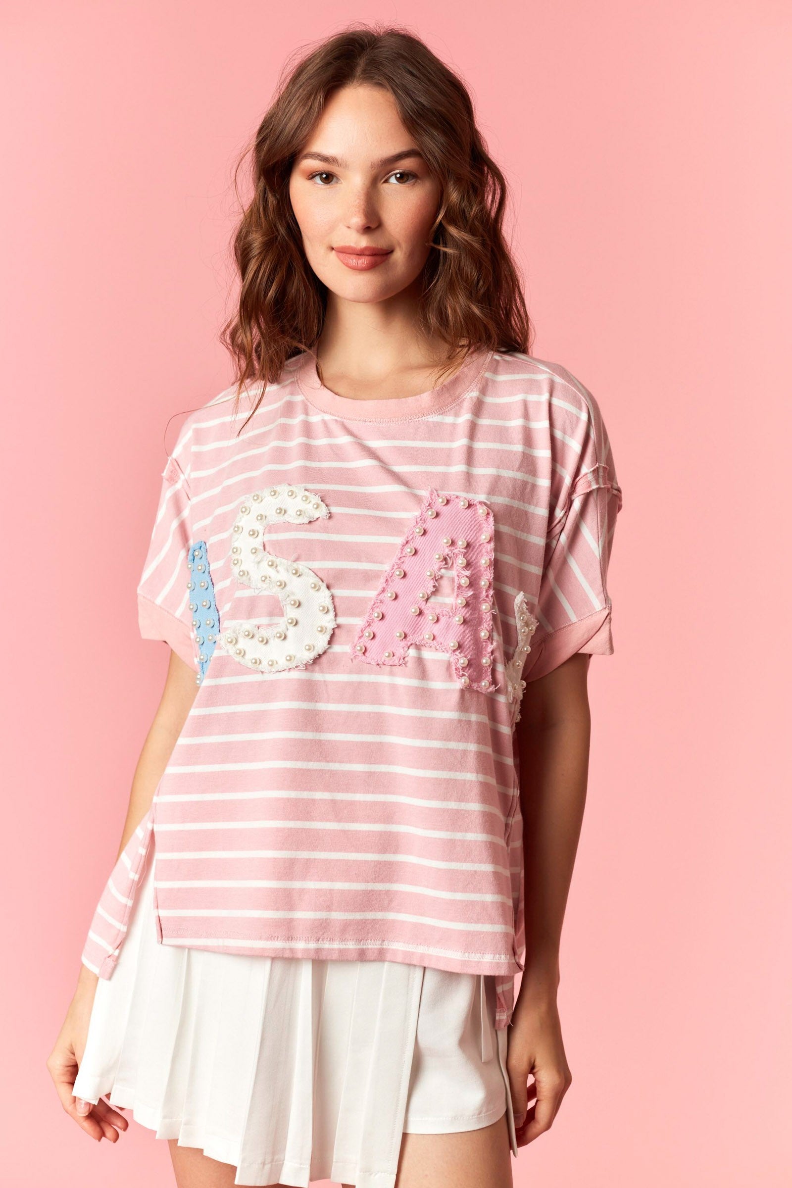 Sweet Liberty Pearl USA Top By Peach Love Cali