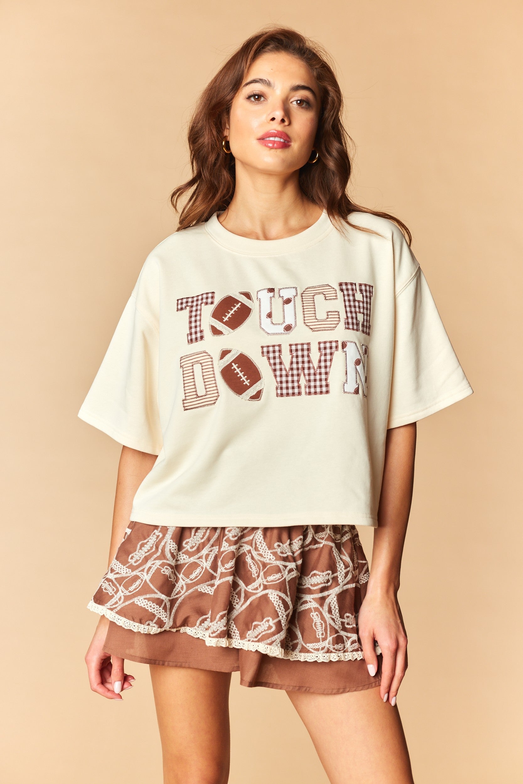 Touchdown Cropped Sweatshirt By RareRaw