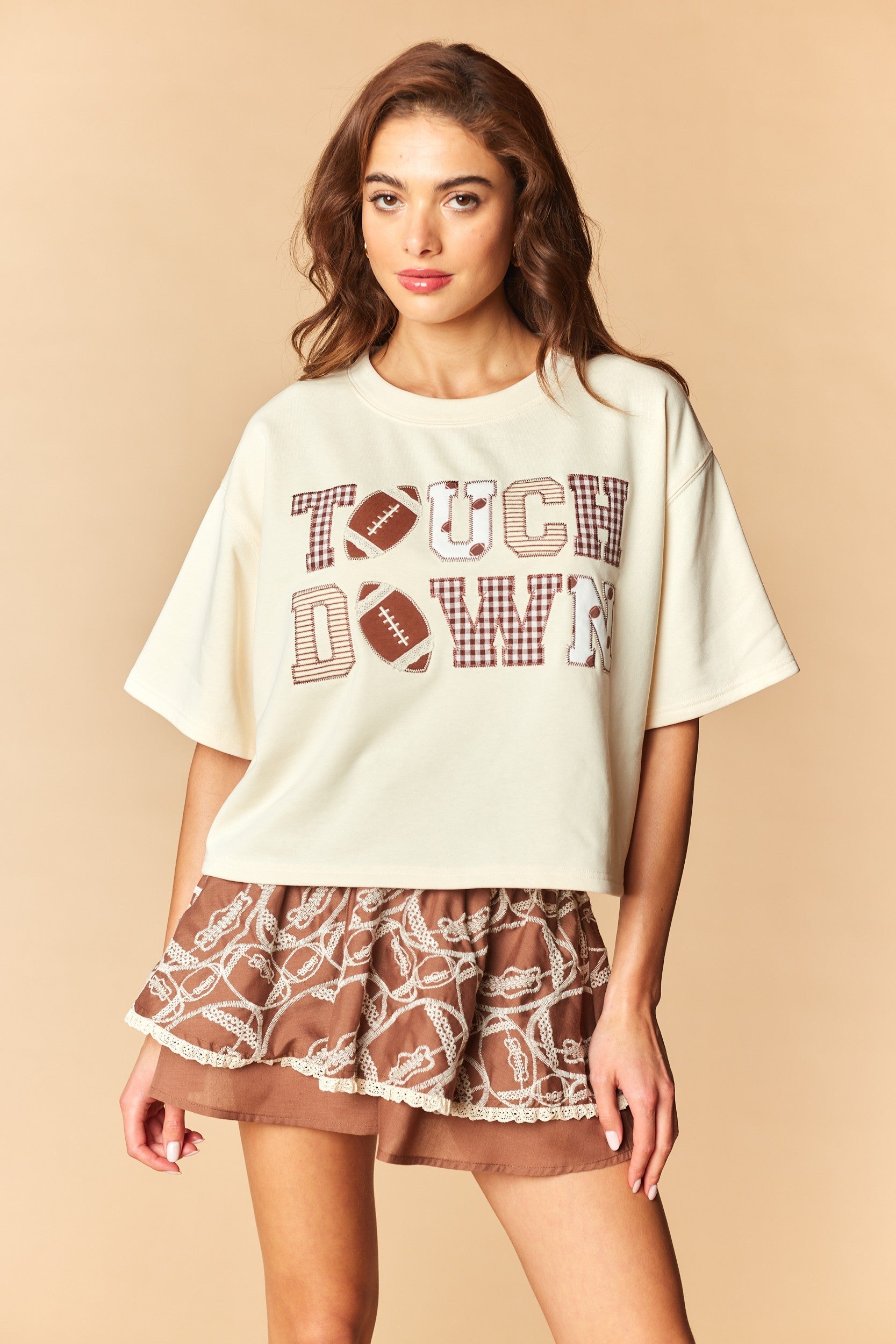 Touchdown Cropped Sweatshirt By RareRaw