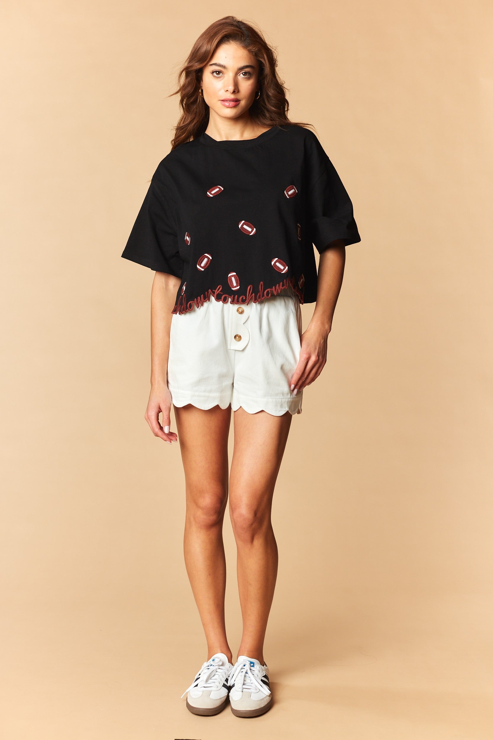 Game Day Cutie Cropped Tee By Rareraw