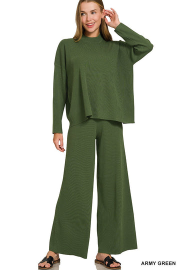 The Luxe Life Sweater & Wide Leg Pants Set