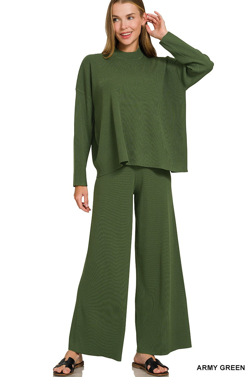 The Luxe Life Sweater & Wide Leg Pants Set