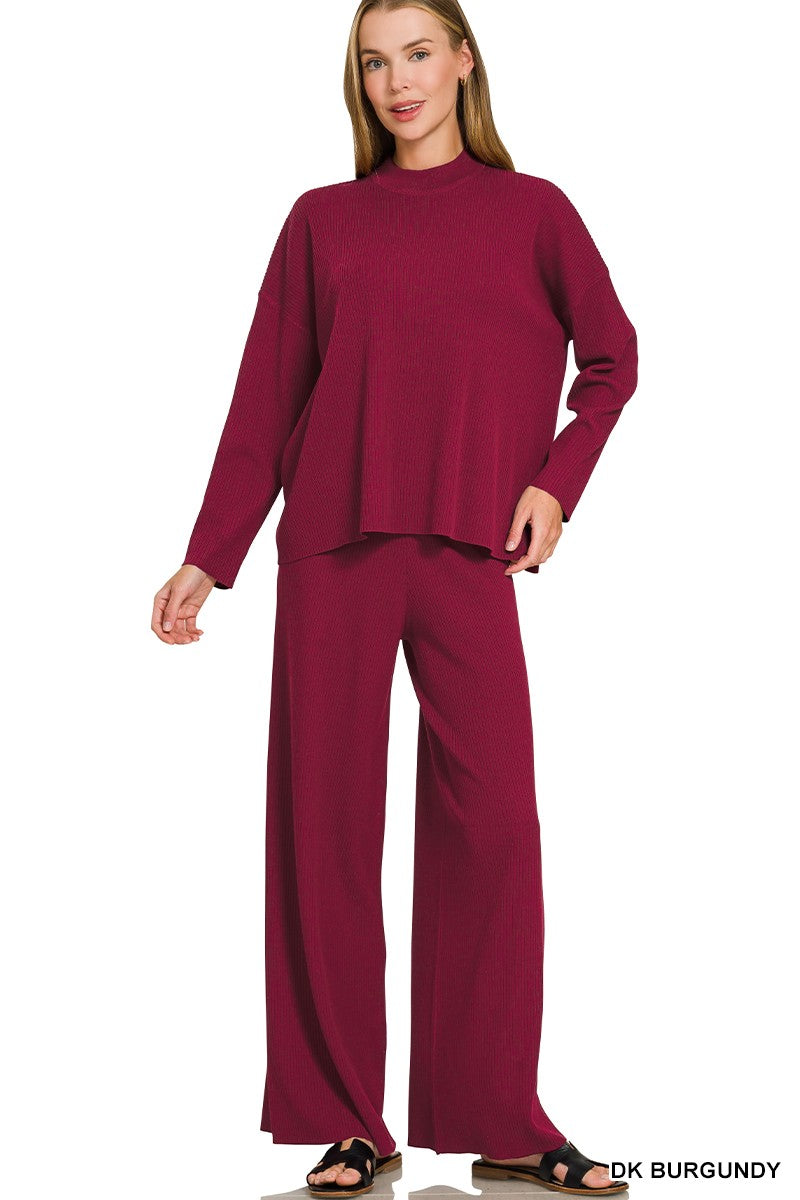 The Luxe Life Sweater & Wide Leg Pants Set