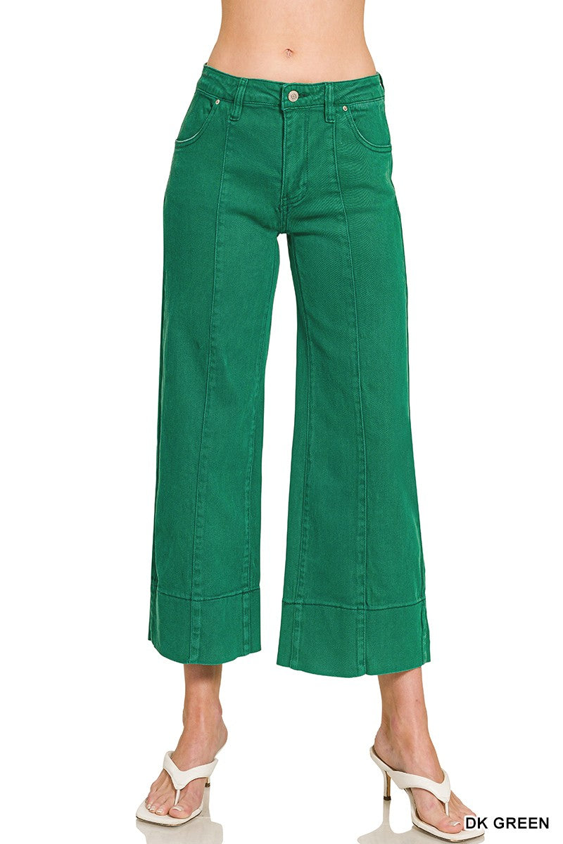 Canyon Clay Cropped Jeans By Zenana