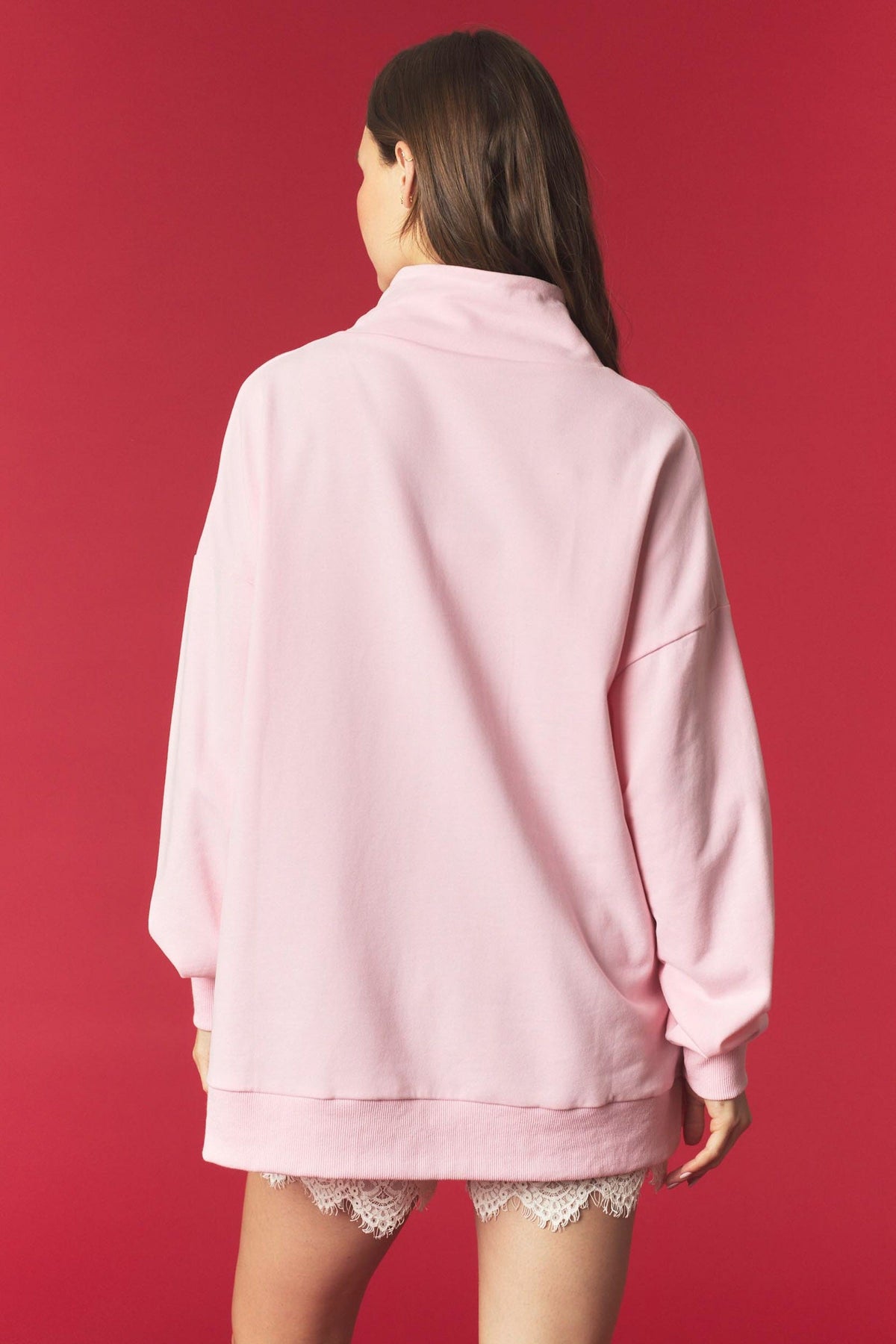 Nutcracker Nights Sequin Mock Neck Sweatshirt