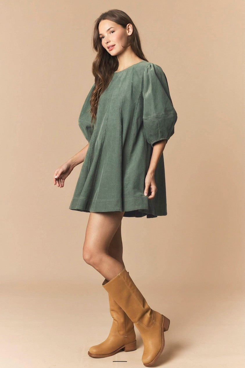 Autumn Darling Corduroy Mini Dress
