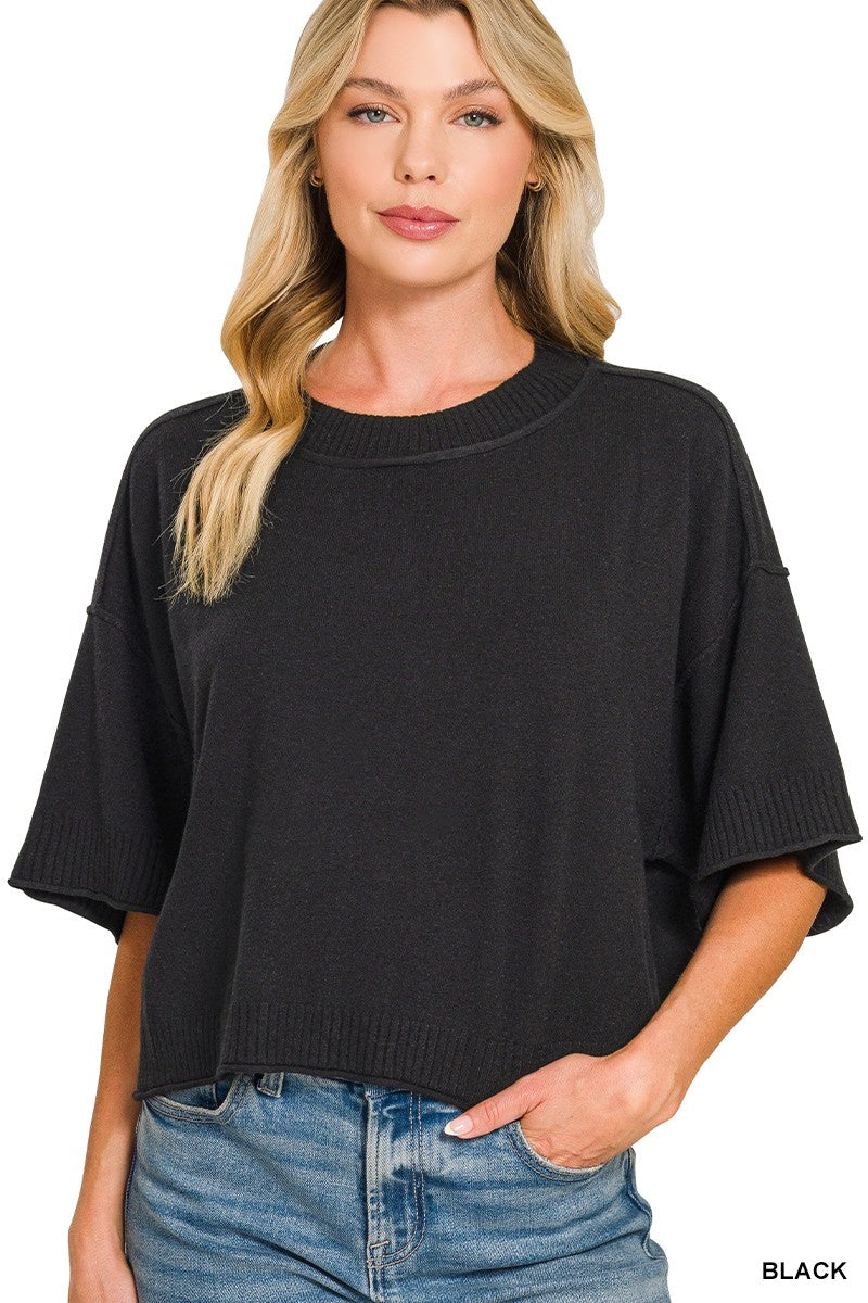 Chic Little Moment Mock Neck Sweater Top