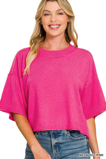 Chic Little Moment Mock Neck Sweater Top